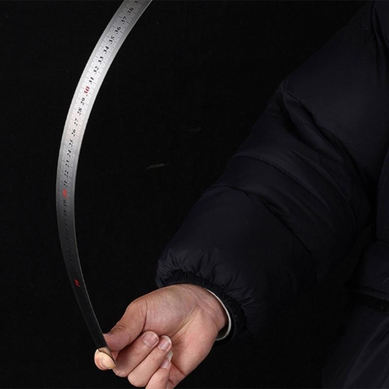 Stainless Steel Ruler with Inches Centimeters Scales Math Measuring Ruler Geometry Drafting Tool for Drawing Drafting