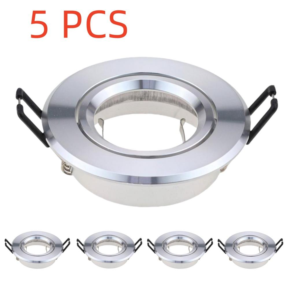 5/10 Pcs Round GU10 Recessed Downlight Replacement Kit MR16 Fitting Mounting Ceiling Spot Lights Frame Lamp Socket Holder