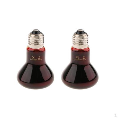 2PCS Indoor Snake Turtle Reptile Terrarium Heating Lamp E27 Base Nightlight (40W)