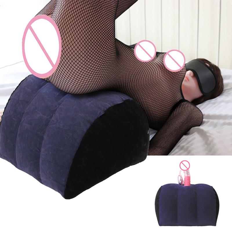 Inflatable Sex Aid Pillow Sex Furnitures Sexy Toys For Couples Adult Games Women Masturbation Position Support Flocking Cushion