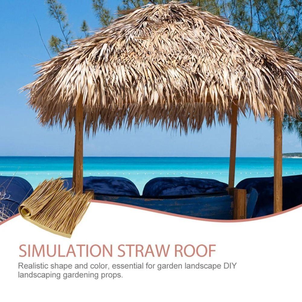 Falsches Simulations-Strohdach Flammhemmendes Grasdach Partydekoration Stroh Dekoratives Zuhause