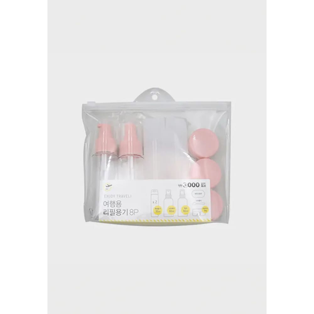 

Набор из 8 дорожных туалетных принадлежностей в бутылочках, на молнии, из ЭВА 1ea