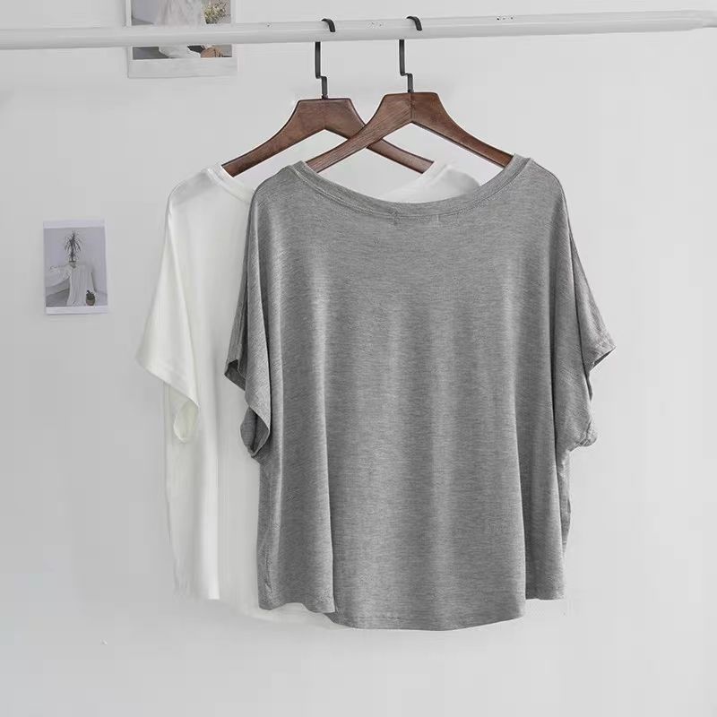 

Футболка большого размера Ice Silk, женская летняя свободная футболка с принтом букв, футболка с короткими рукавами 3XL серый