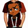 Summer New Unisex Fashion Short-sleeved T-shirt Craig Smokey X Boondocks Huey Riley 3D Printed Casual T-shirt Kids Tops 100-6XL