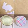 Reusable Striped Easters Decoration Basket Featuring Rabbit Patterns For Treat Storage And Tabletop Displays