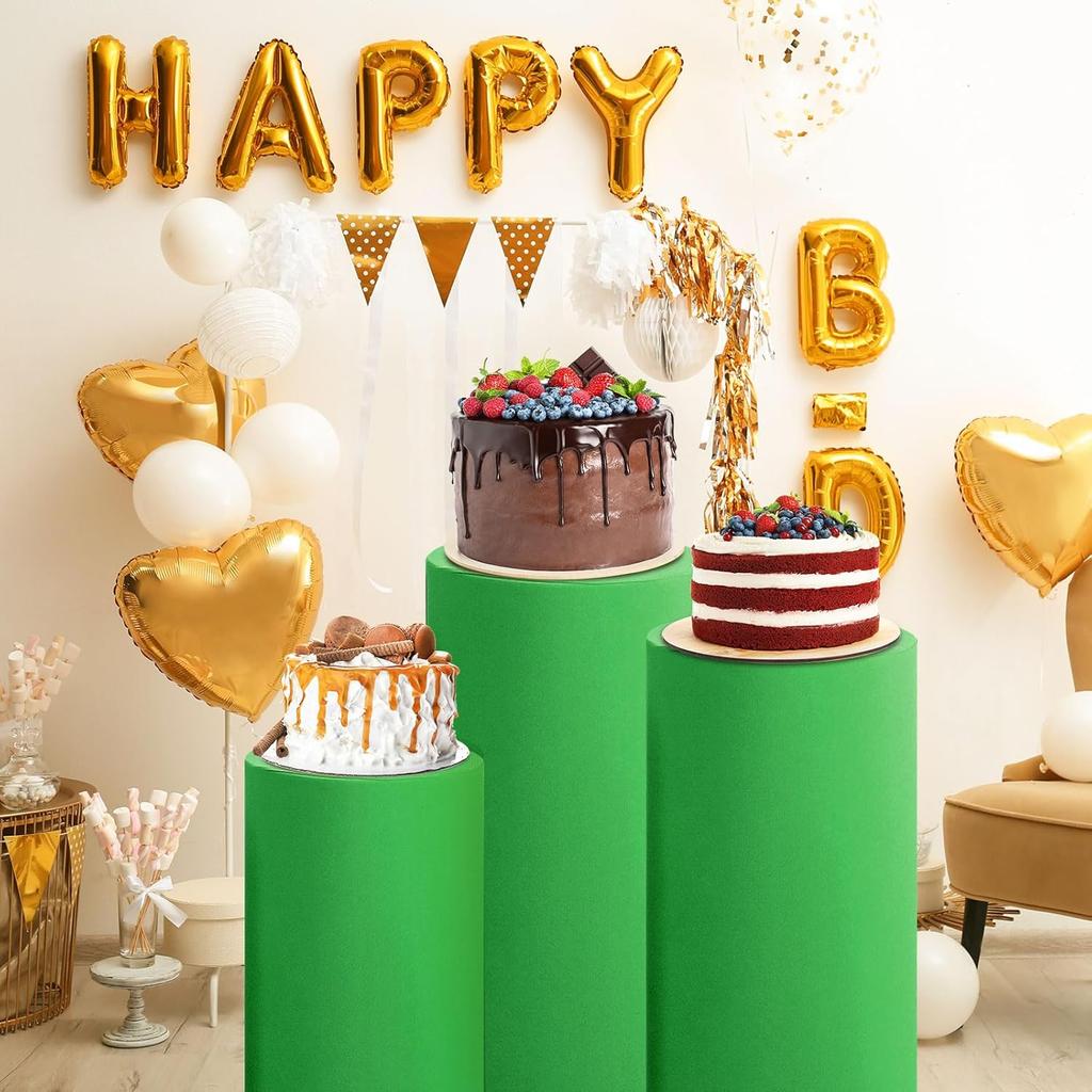 1-5Pcs Cylinder Stand Covers Spandex Pedestal Stand Covers For Party Wedding or Baby Shower Event Decor (only cloth covers)