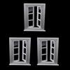 Handmade Wood Window Furnishings for Doll Room/ Bedroom/ Dining Room, 3pcs Set