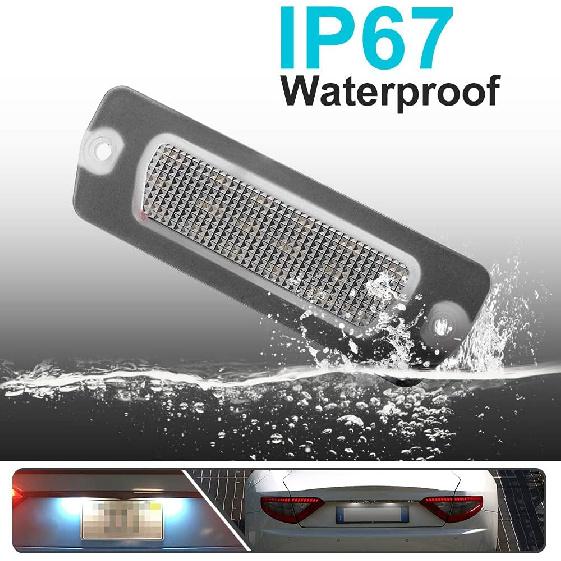 2Pcs LED License Plate Lights Number Lamp for Maserati Coupe 4200 4200 GT GranTurismo GranCabrio Powered by High Power SMD Xenon White LED Error Free