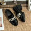 British Style Loafers Women's 2025 New Small Height-increasing Single Shoes Women's Shallow Mouth Versatile College Style Small Leather Shoes Women