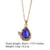 Fashion Drop Shape Pendant Necklaces for Women Zirconia Necklace Wedding Party Jewelry Accessories