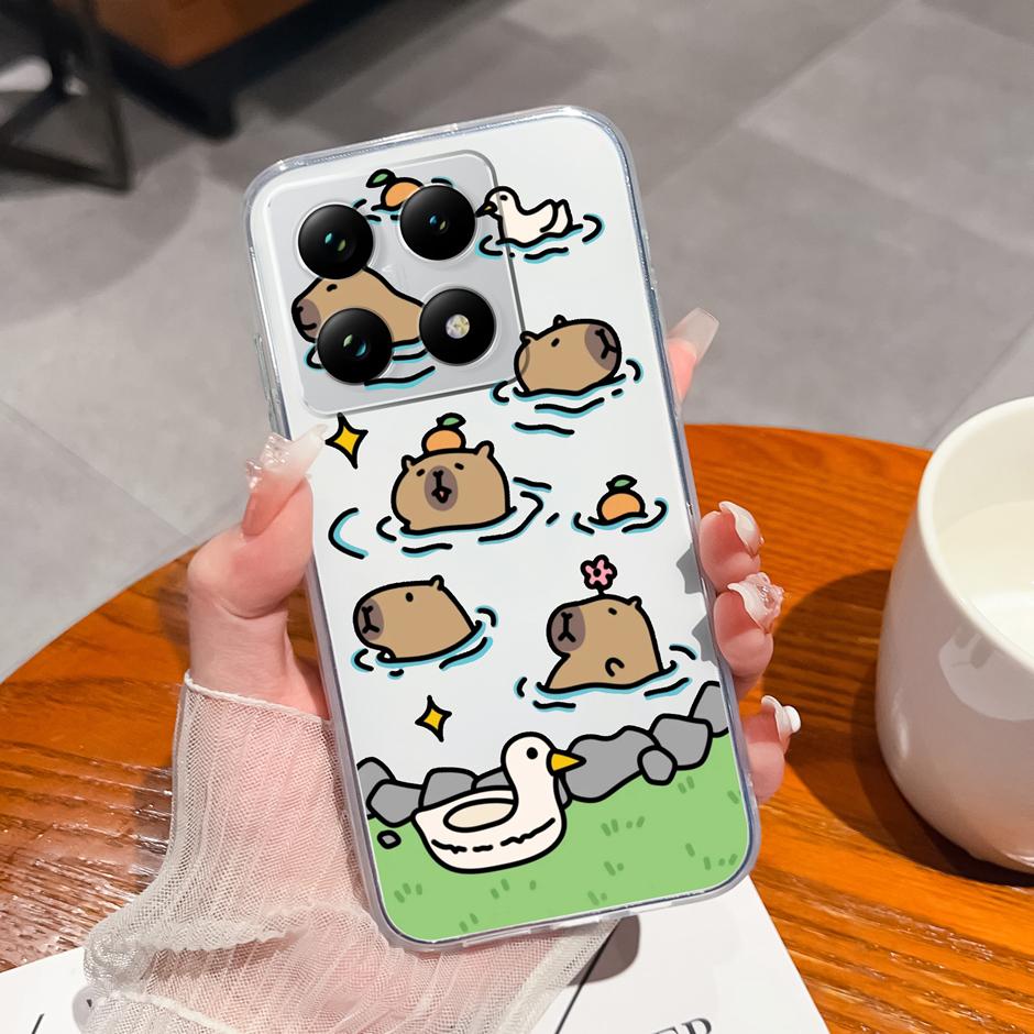 Case For Xiaomi 15T 15T Pro Adorable Astronaut Cat Anti-Fingerprint Fashion Transparent Housing For xiaomi15t 15tpro Protector