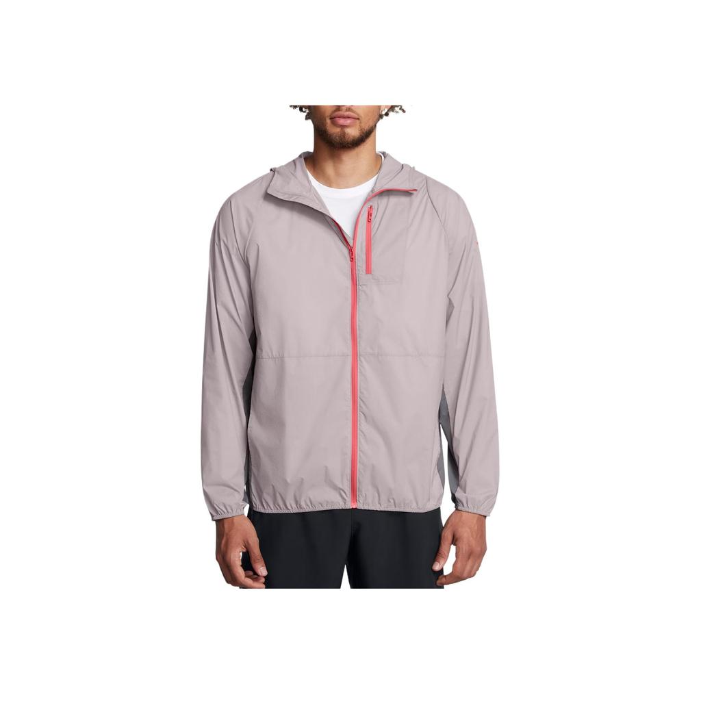 Under Armour Launchstorm Comfortable Fashionable Simple Versatile Long Sleeve Jacket Men Jacket Lithe-Gray 1381879-015