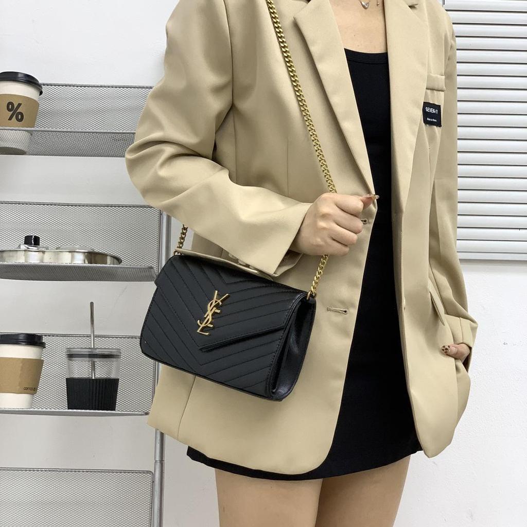 Removable Logo DIY Genuine Leather Caviar Chain Bag - Versatile High-End Crossbody Underarm Bag for Women