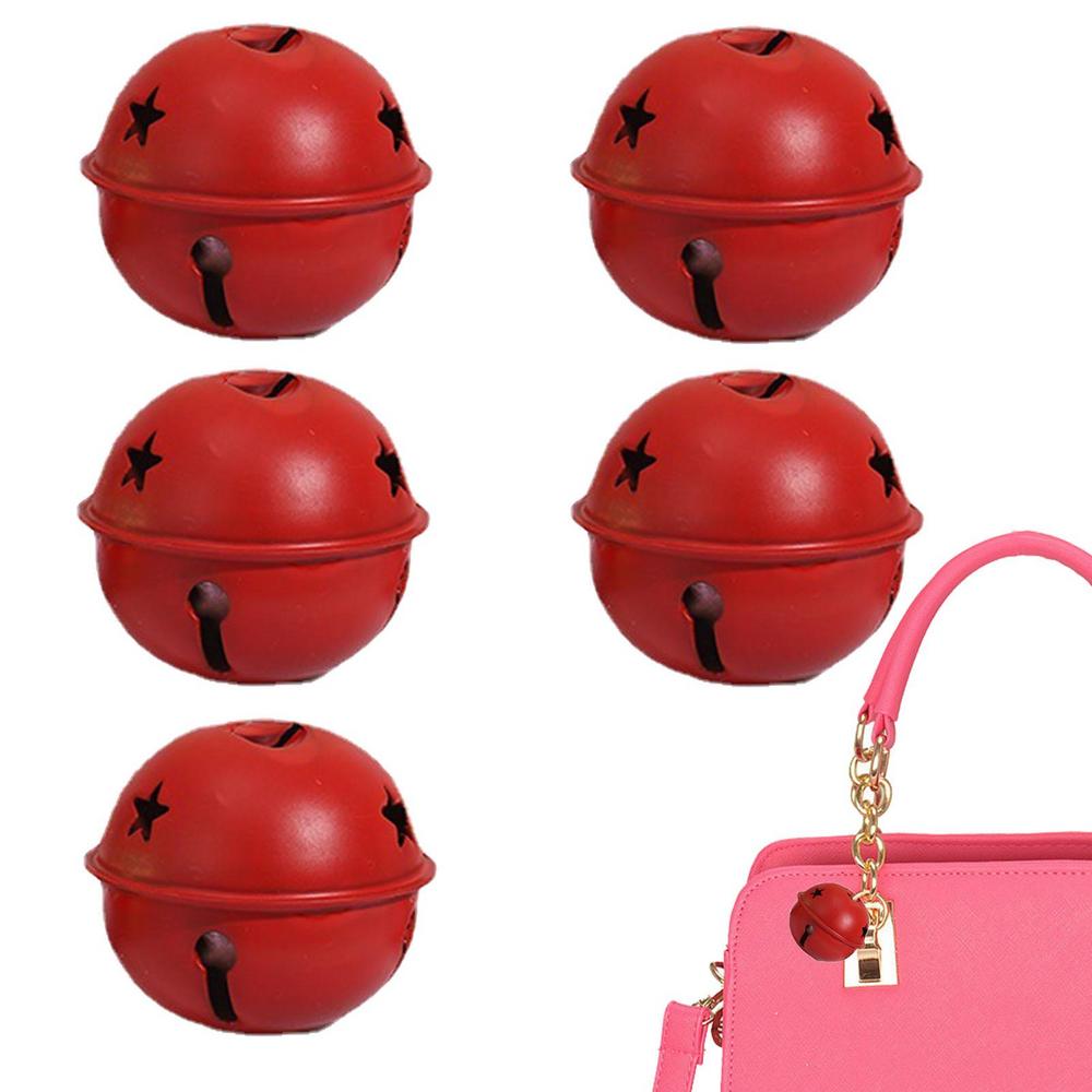 Рождественские бубенцы Деревенские колокольчики на Рождество 5 шт. Деревенские колокольчики со звоном для каминов и рождественских елок 5cm