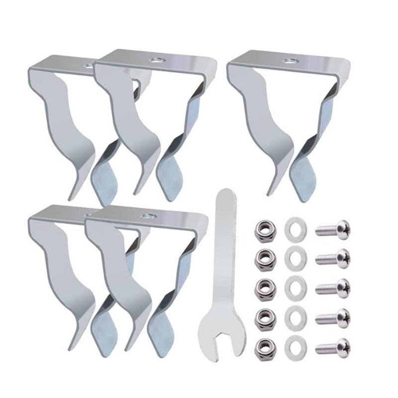 5Pcs Basement Window Well Cover Install Retaining Clip Window Well Cover Clip Egress Cover Spring Clip With Screws 1