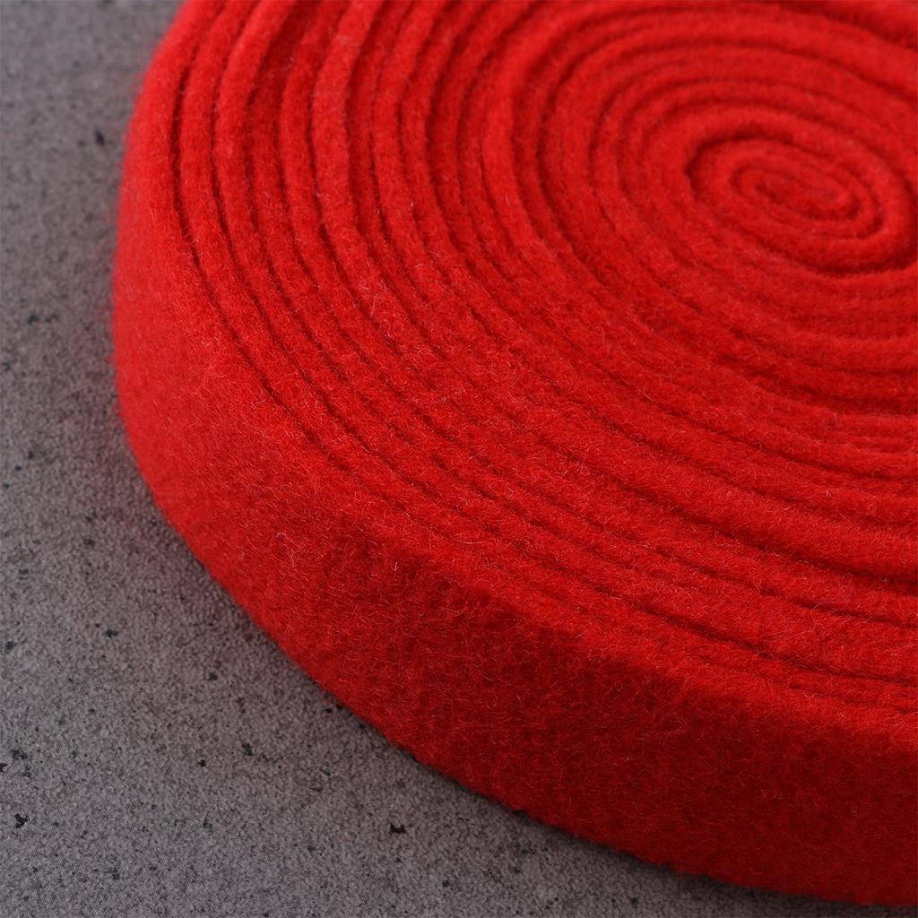 3 Rolki 5M Czerwona Filcowa Wstążka Tkanina Filcowa Materiał Rękodzielniczy Na Dekoracje Choinki Wianki Domowe Girlandy Wstążki