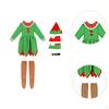 Christmas Elf Costume Set Kids Soft Dress Up for Stage Performance Xmas Year