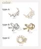 Choose from 3 pearl shell 14K brooch stopper drawstring Cranes Collection [CRANES COLLECTION] types brooch, formal, casual, pin, pearl, gold-filled,