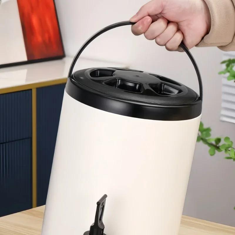 6L Stainless Steel Insulated Bucket for Thermal Insulation Milk Tea Juice Beer Suitable for Party Beverage Storage Container