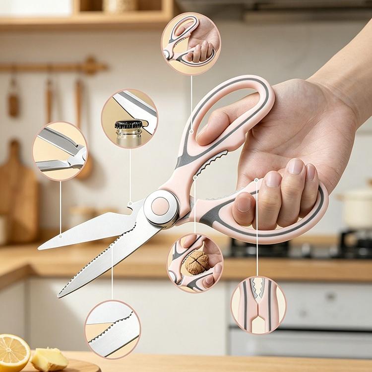 Hühnerknochenschere aus Edelstahl Küchenzange Meeresfrüchte Geflügelschere Schneider