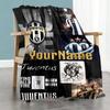 Juventus Customize Text Blanket Multi-purpose Personalized Blanket Warmthful Decor Great for Sofa Nap Office Chair Bed Four Seasons Multipurpose