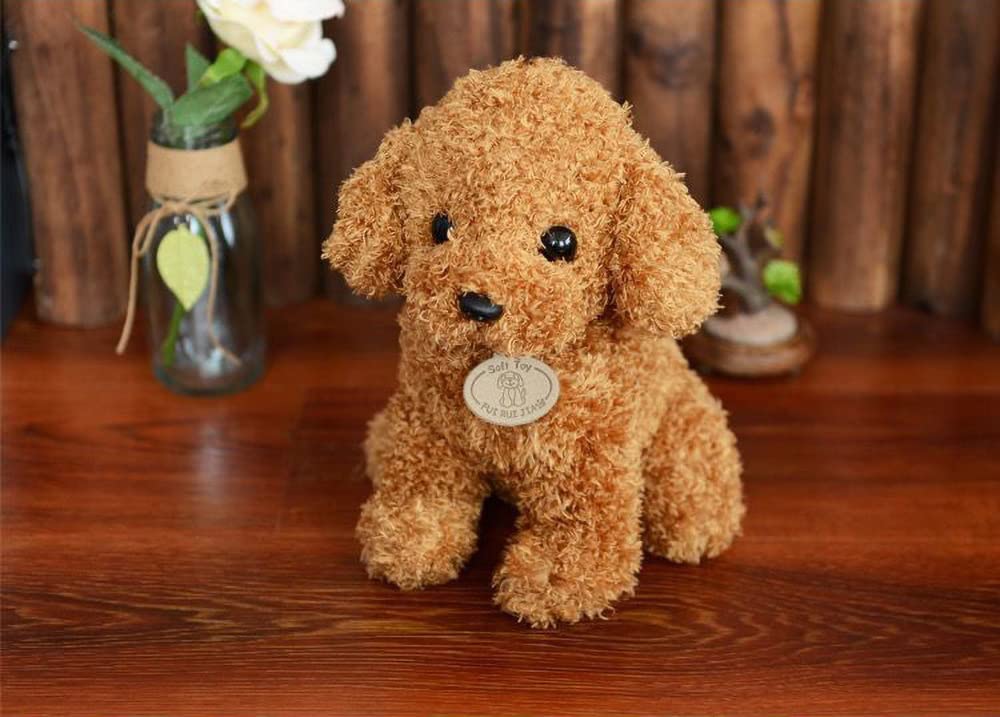 Big-eyed Toy Poodle Plush Toy (Toy Poodle A, 18cm)