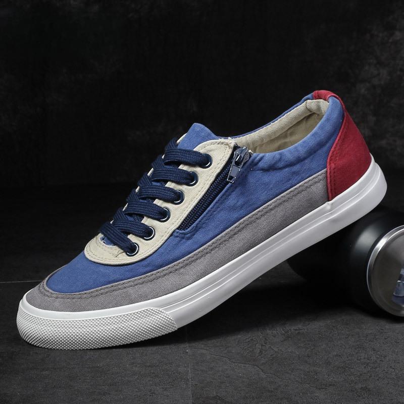 Spring Mens Canvas Shoes Korean Style Trendy Lace-up Men's Shoes Low Top Shoes Breathable Versatile Casual Shoes