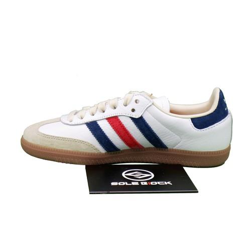 Sportowy bogaty adidas Originals Samba OG Cloud White Night Indigo (Mężczyźni) IH8338