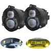 2pcs Motorcycles Led Headlight Dual Color Auxiliary Spotlight Fog Light Car Motos Accessories