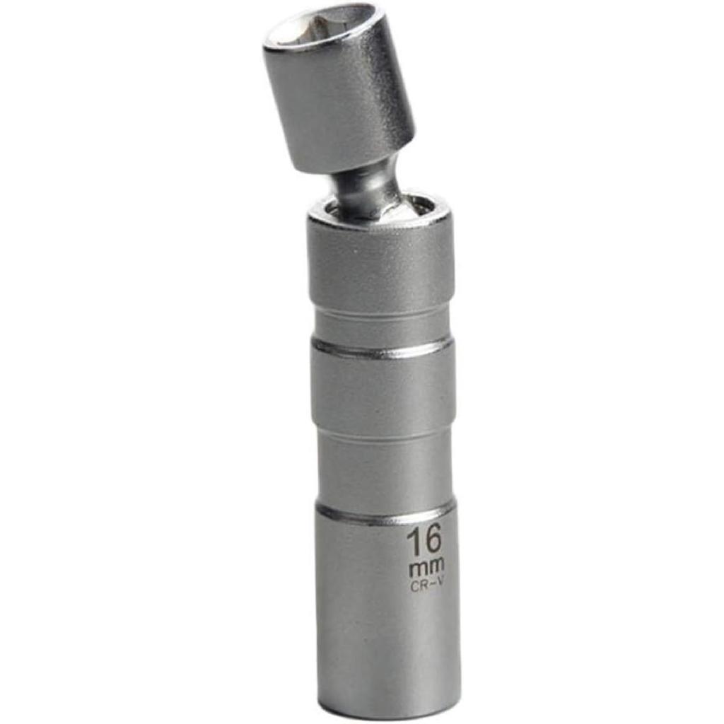 QISF 14MM & 16MM Thin Wall Magnetic Swivel Spark Plug Socket - 3/8-Inch Drive 12-Point Spark Plug Socket Removal Tool - Swivel Extension Permits
