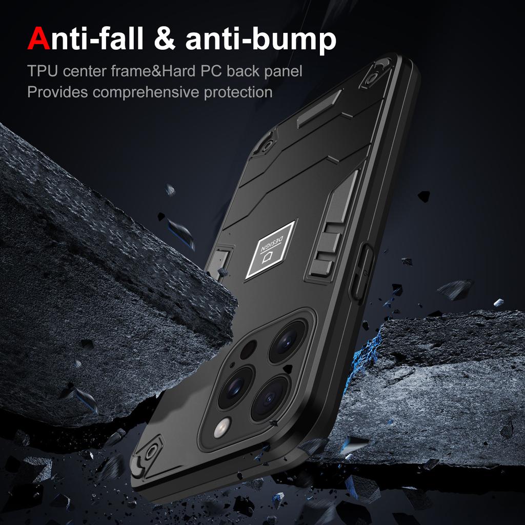 2 In 1 Armor Shockproof Phone Case For iPhone 15 14 13 12 11 Pro Max 8 7 Plus Soft TPU Frame Hard Plastic Protective Back Cover