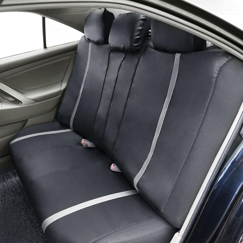AUTO PLUS Universal Car Seat Cover Set Pu Leather Vehicle Cushion Full Surrounded Protector Fit Most Car Suv Truck  Accessories