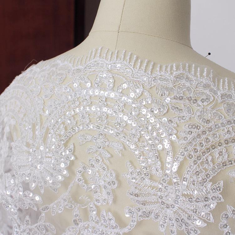 Eyelashes Sequined Lace, Wedding Veil Handmade Diy Material, Clothing Clothes Decorative Accessories Ivory White