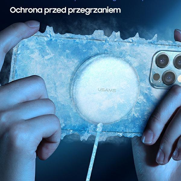 USAMS Land. Inductive Us-Cd160 Magneticw2 15W Aluminum Iphone 12 Series Silver/Silver Cd160Dz01