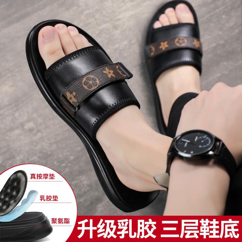 

E007 уличные тапочки мужские пляжные интернет знаменитости верхняя одежда модный тренд новые уличные сандалии 38