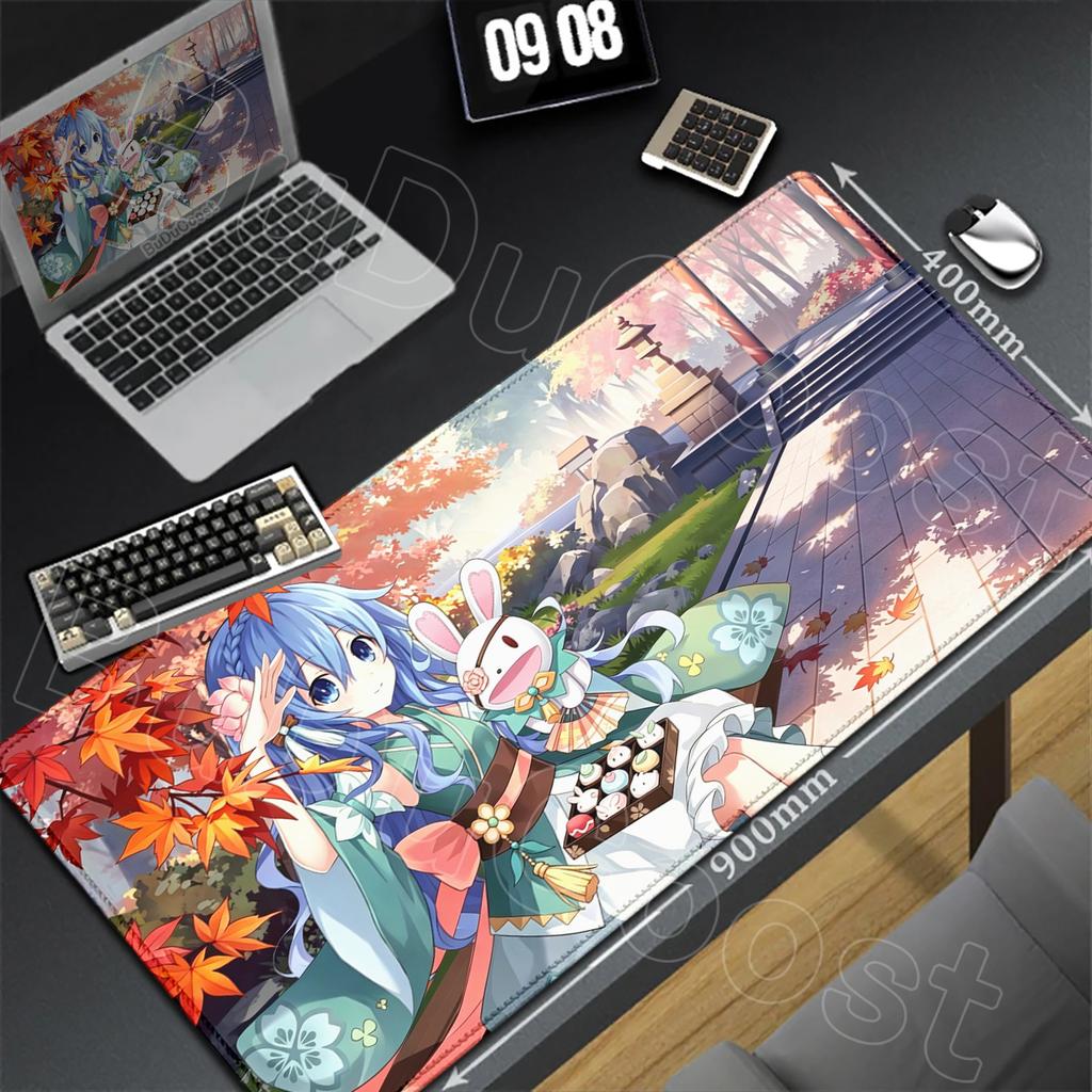 Date A Live Anime Mousepad Cute Girl Yoshino Laptop Deskmat Large E-sports Gaming Keyboard Carpet HD Printing Office Accessories