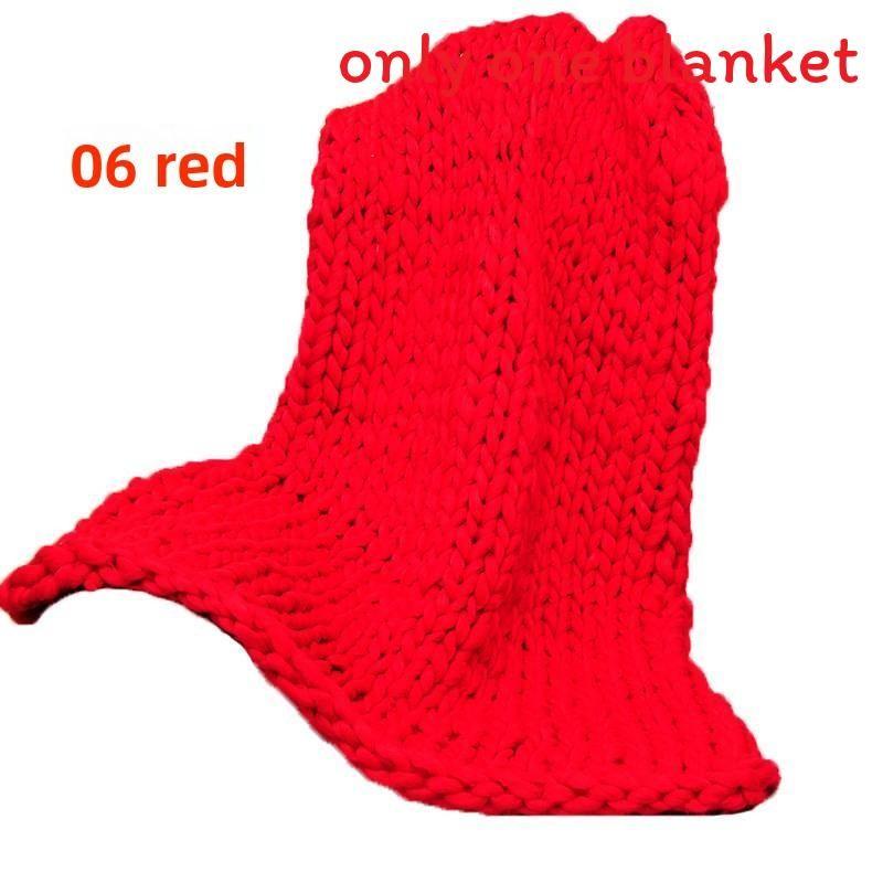 Bearaby Weaving Ultra Coarse Blanket With Solid Color Design For Household Daily