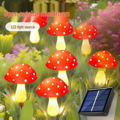 Solar Wasserdichte LED Pilz Lichterkette für Garten- und Rasendekoration