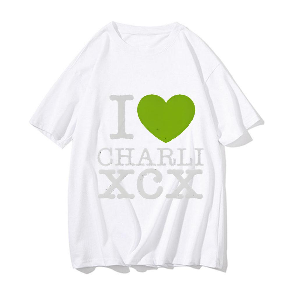 L Love Charli XCX Tričko 2025 Móda Pánské/Dámské Estetické Tričko Unisex Vysoce Kvalitní Streetwear Vintage Bavlna Krátký Rukáv Top