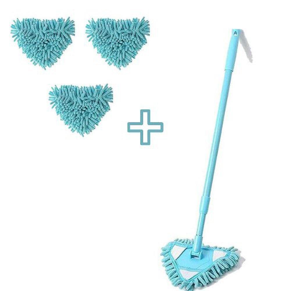 Triangular Cleaning Mop Adjustable Spin Scrubber Tool Handheld Bathroom Scrubber For Tub Tile Floor Wall And Kitchen