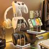 Klarer Acryl-Spielcontroller- & Kopfhörerständer 2/3-stufig Universal-Gaming-Organizer Schreibtisch-Organizer-Display universeller Halter