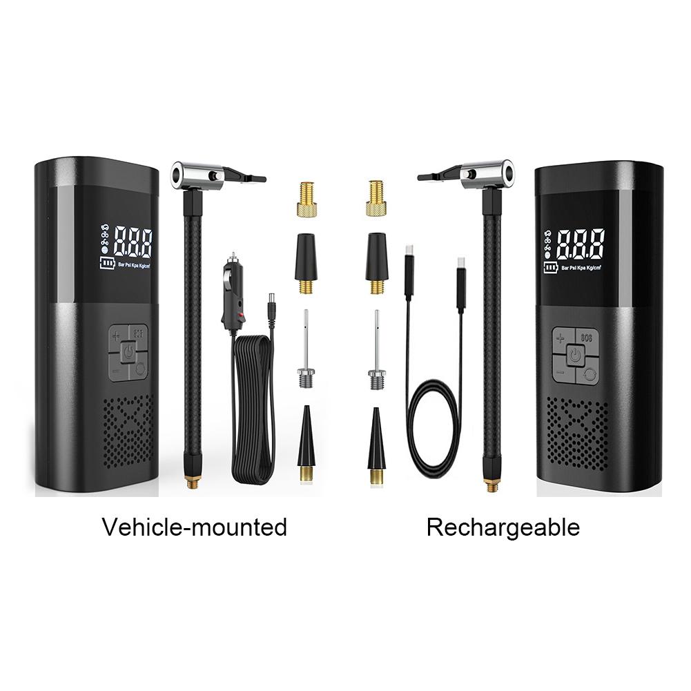 

Мини-автомобильный воздушный компрессор 120 Вт, портативный насос для накачивания шин, светодиодный дисплей, беспроводной насос для накачивания шин, беспроводной воздушный компрессор для автомобиля, мотоцикла, велосипеда