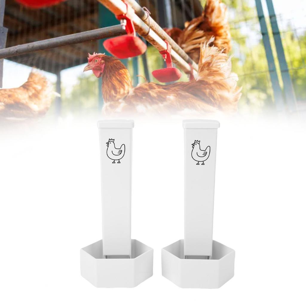 Chicken Oyster   Feeder with Top Lid Automatic Gravity Hanging Chicken Grit Feeder