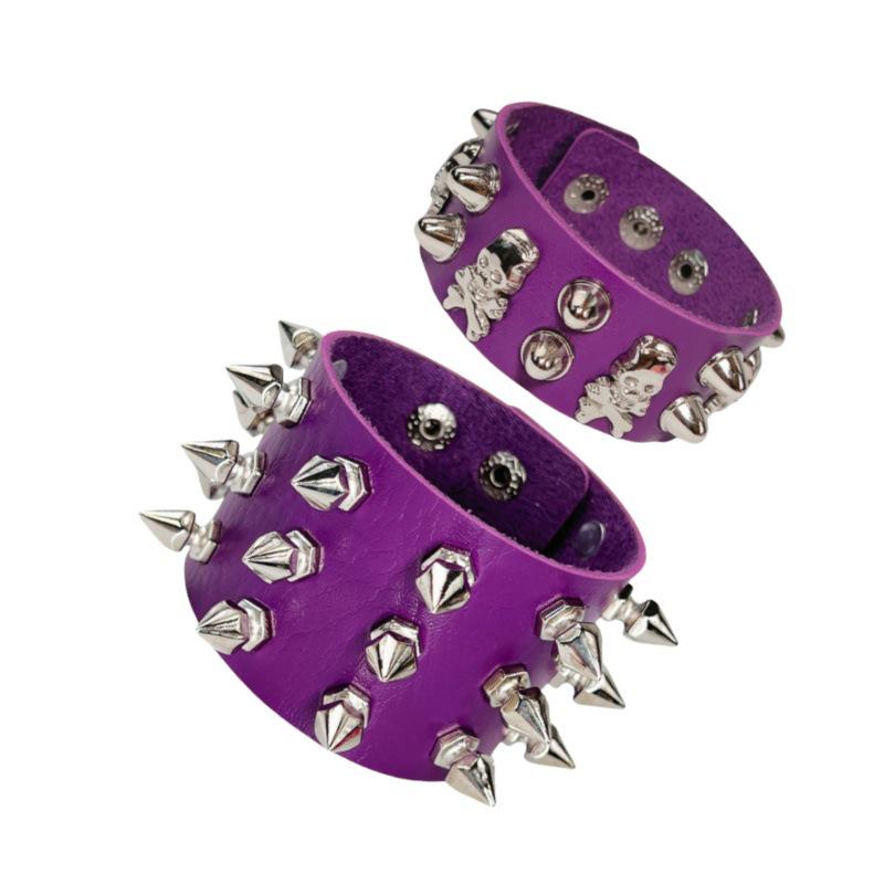 Bracciale Punk Teschio Gotico Europeo e Americano: Stile Rock per Nightclub Y2K e Accessori per Moto