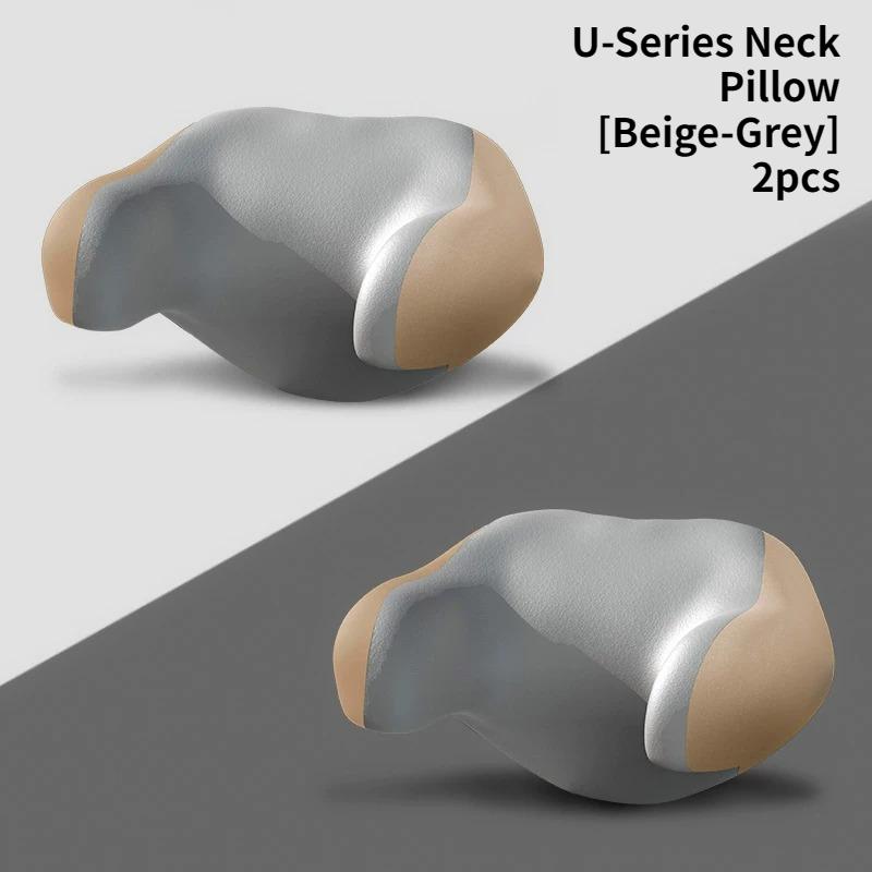 Car Headrest and Lumbar Support Pillow, Soft Breathable Memory Foam, Universal Seasonal Neck & Waist Cushion for Car Interior.