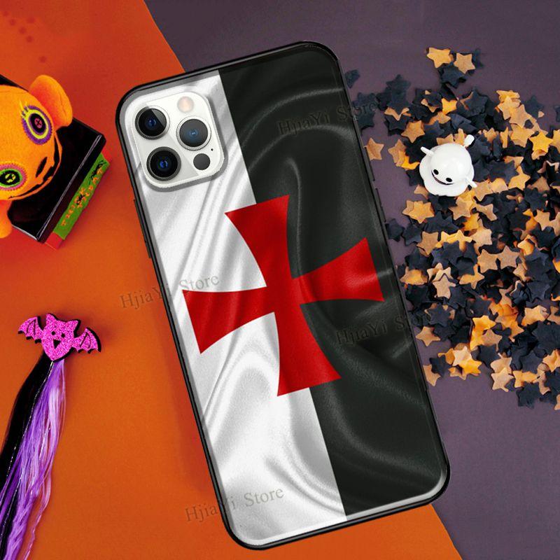 Knights Templar Coat of Arms For iPhone 13 12 mini 11 Pro Max Case For iPhone XR X XS Max 6S 7 8 Plus SE 2020 Coque