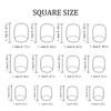 Blue White Floral Blueberry Sweet Design Square False Nail Pack of 24Pieces Artificial Nail Romance Design Easy Apply