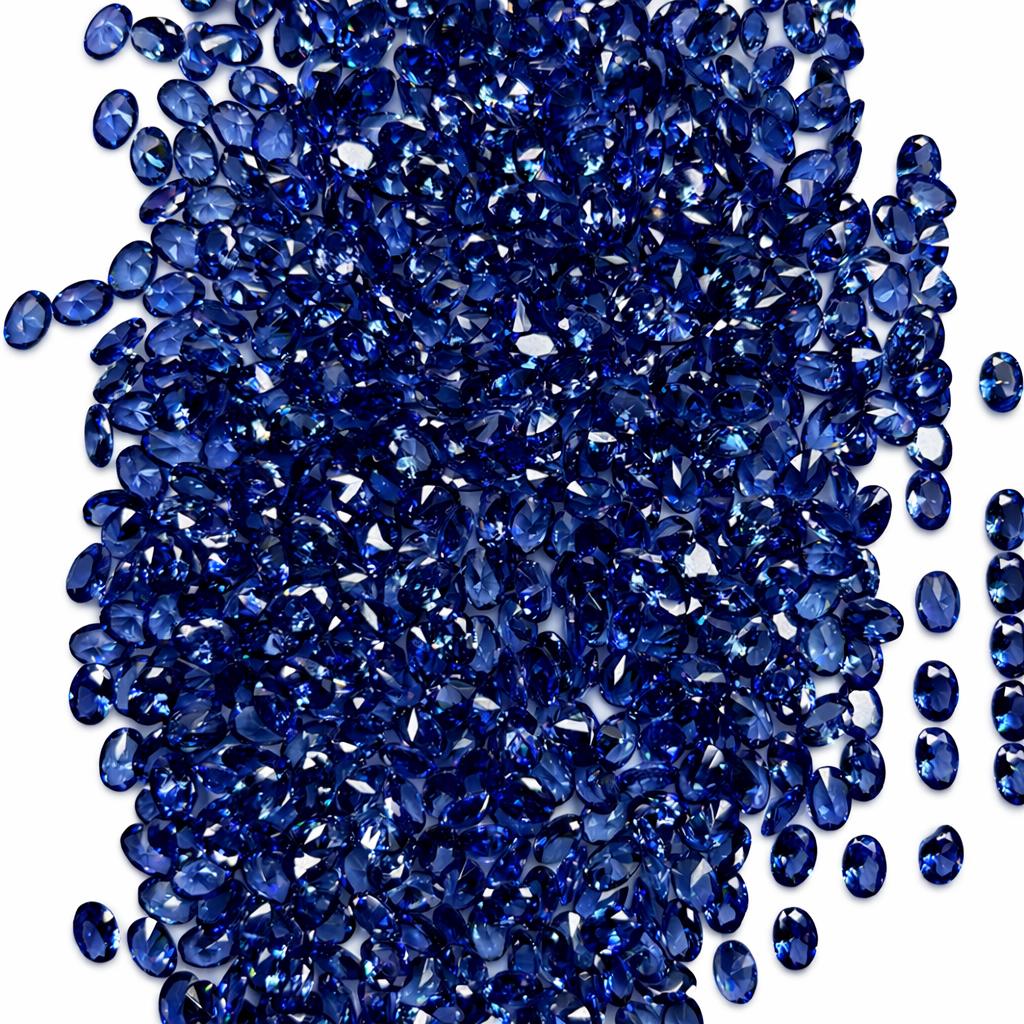 Natural Blue Sapphire Loose Gemstone 18 Pcs 7×5mm Oval Cut Lot September Birthday Birthstone