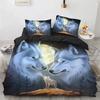 Copripiumino Lupo Microfibra Set Biancheria da Letto Animali Esotici Copripiumino Animali Selvatici Matrimoniale King Queen Per Adolescenti Adulti Decorazione Camera da Letto