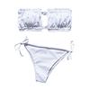 Sexy Womens Swimsuit Push-Up Padded Bra Striped Print Bathing Swimwear Jumpsuit